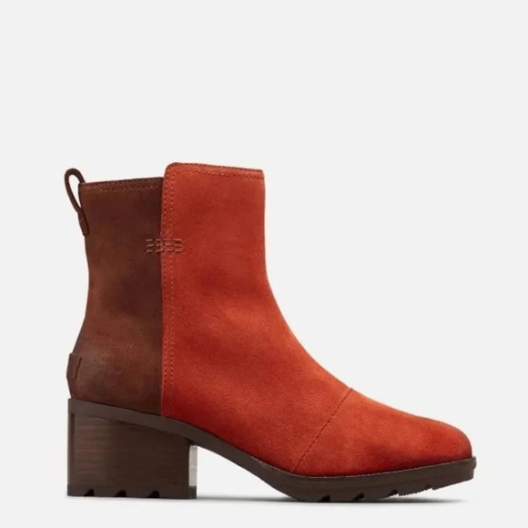 NWT Sorel Cate Red/Carnelian Suede Bootie - Picture 1 of 9